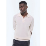 Polo point de riz en laine certifiée