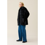 Manteau fausse fourrure noir