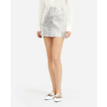Jupe Courte Argentée Femme
