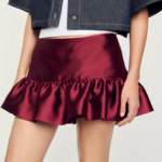 Mini short jupe en satin