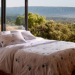 Lacoste - Drap housse en satin de coton lavé gris, L Shadow