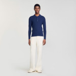 Polo en maille côtelée
