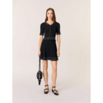 Cardigan court à œillets