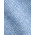 Chemise leonard col français avec deux poches poitrine en flanelle de coton unie bleu