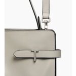 Sac porté épaule grand modèle Emie en cuir lisse et nubuck