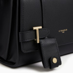 Sac bandoulière à rabat Emilie en cuir signature T