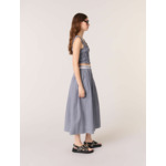 Jupe longue à motif vichy