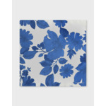 Pochette en voile de coton à motifs bleus