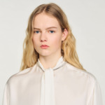 Chemise courte en soie