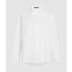 PEARL BUTTON POPLIN BLOUSE