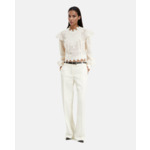 Top A Manches Longues Col Montant En Dentelle