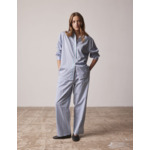 Chemise oversize Delina rayée bleue