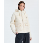 Doudoune bi-matière écrue