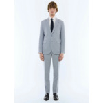 Costume droit à motif pied de poule