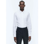 Chemise ajustée à plastron en coton