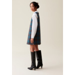 Robe courte sans manches carreaux