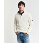 Ribbed Cotton Half-Zip Sweater