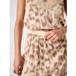 Jupe satiné Sharona LEOPARD