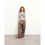 Pull Col Rond Bandes Multicolores