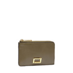 Angele De Lancel - Porte-Cartes Zippe - Kaki Fonce