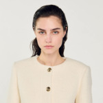 Veste courte en tissu bouclé