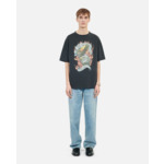 T-Shirt Noir Sérigraphie Eagles On Fire Homme