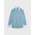 Chemise oversize Mathilde rayée verte