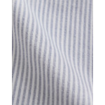 Chemise carl col droit ouvert en oxford gratté rayé marine