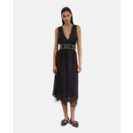 Robe Longue Sans Manches Avec Dentelle