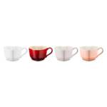 Set de 4 tasses en forme de coeur