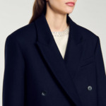 Manteau long en laine mélangée