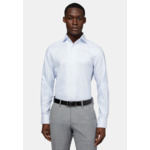 Chemise Rayée En Coton Dobby Regular Fit