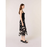 Robe longue en crochet floral