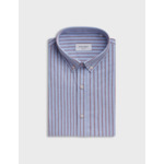 Chemise gaspard rayée bleue et rouge