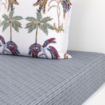 Olivier Desforges - Drap housse en percale de coton bleu, Ispahan