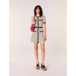 Robe courte en maille côtelée