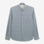 Chemise regular bleu aviateur imprimé tribal