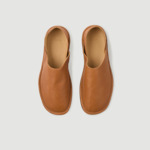 Slippers en cuir grainé