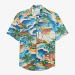 Chemise manches courtes regular imprimé hawaï