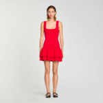 Robe courte col carré