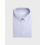 Chemise semi-ajustée rayée violette