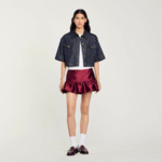 Mini short jupe en satin