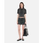 Chemise Noire À Pois Femme