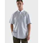 Chemise Classique manches courtes à carreaux bleus