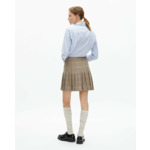 Mini Jupe A Carreaux Plissee