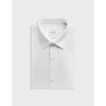 Chemise col figaret en chevron uni blanc