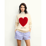 Pull Col Rond Cœur Broderie Future