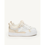 Baskets basses blanches et beiges