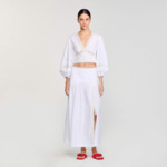 Jupe longue en popeline