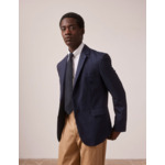 Blazer Gabin en toile de laine rayée marine